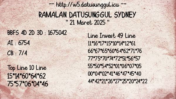 Prediksi Sydney